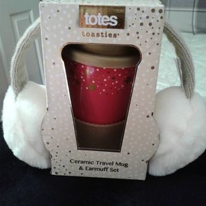 Totes Toasties Ceramic Travel Mug & Earmuff Set